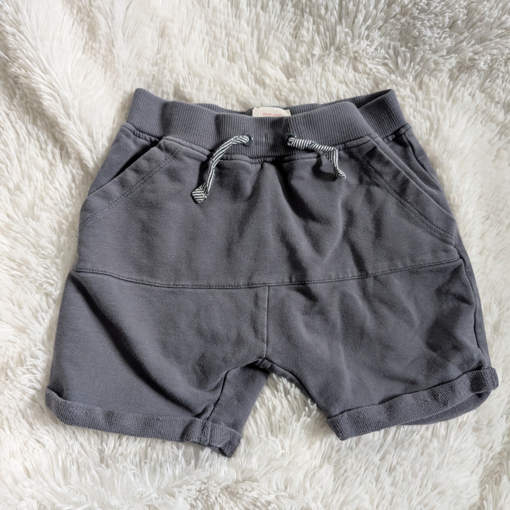 Light Gray Elastic Waist Stretchy Shorts With Pockets Toddler Size 24 Months